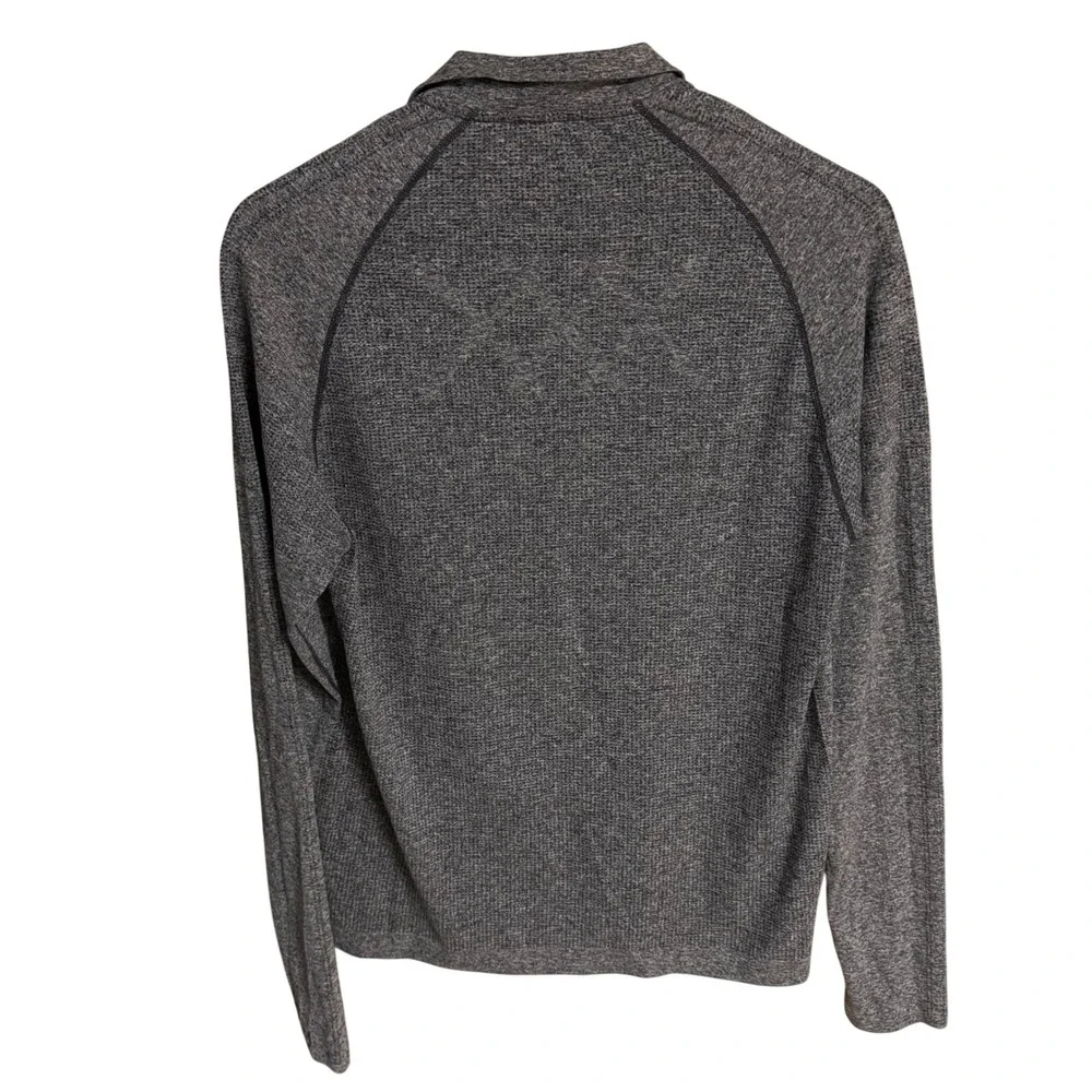 RHONE Mens Heathered Gray Quarter Zip Pullover Long Sleeve Athletic Shirt Size M